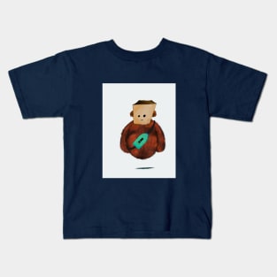 Teddy with a sling bag Kids T-Shirt